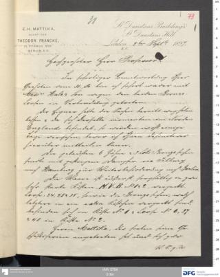 An archival document representing a Correspondence of 2 page(s)