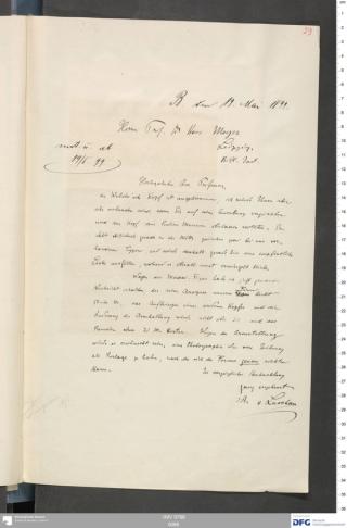 An archival document representing a Correspondence of 1 page(s)