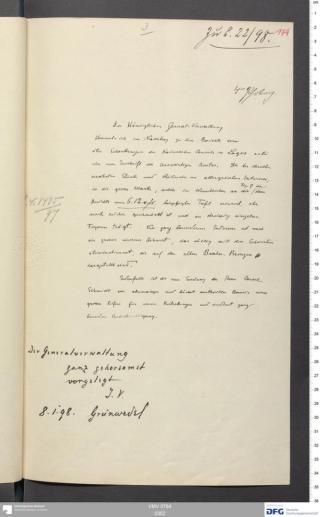 An archival document representing a Correspondence of 2 page(s)
