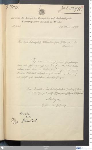 An archival document representing a Correspondence of 2 page(s)