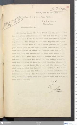 An archival document representing a Correspondence of 2 page(s)