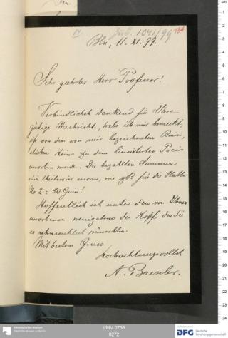An archival document representing a Correspondence of 2 page(s)