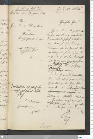 An archival document representing a Correspondence of 2 page(s)