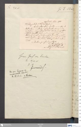 An archival document representing a Correspondence of 1 page(s)