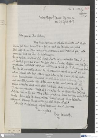 An archival document representing a Correspondence of 2 page(s)