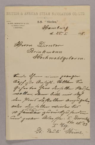 An archival document representing a Correspondence of 1 page(s)