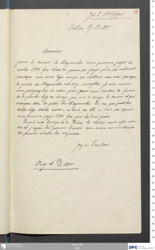 An archival document representing a Correspondence of 2 page(s)