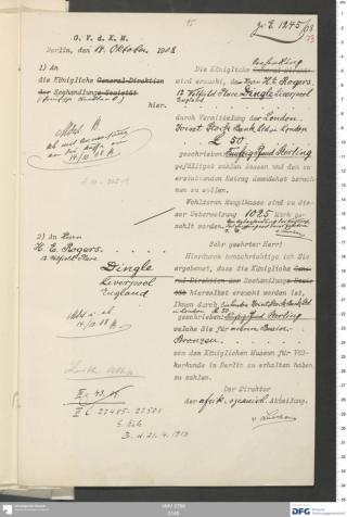 An archival document representing a Correspondence of 2 page(s)