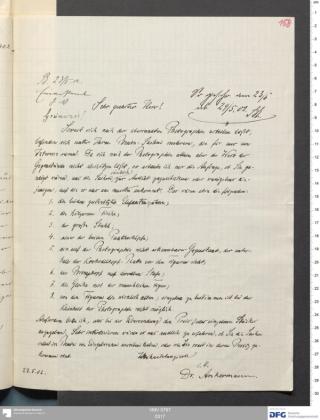 An archival document representing a Correspondence of 1 page(s)