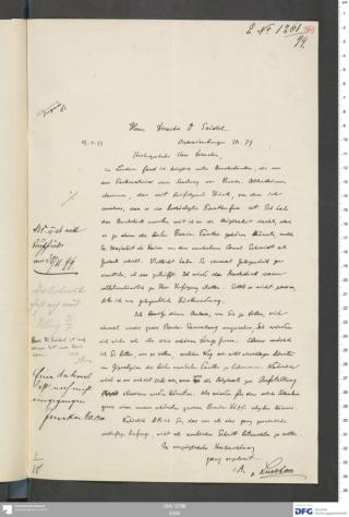 An archival document representing a Correspondence of 2 page(s)