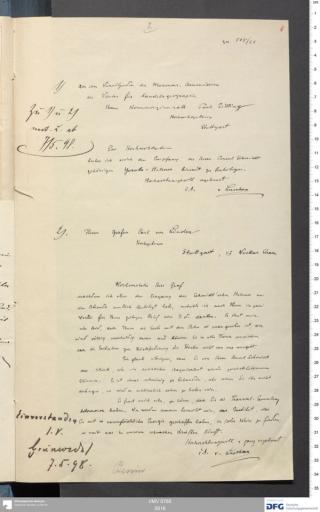 An archival document representing a Correspondence of 2 page(s)