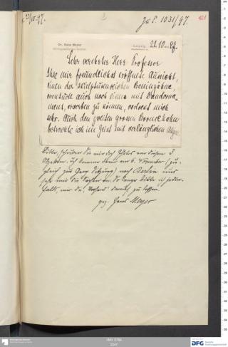 An archival document representing a Correspondence of 2 page(s)