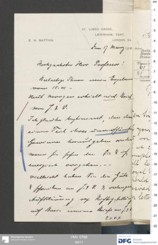 An archival document representing a Correspondence of 1 page(s)