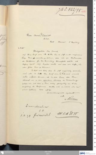 An archival document representing a Correspondence of 2 page(s)