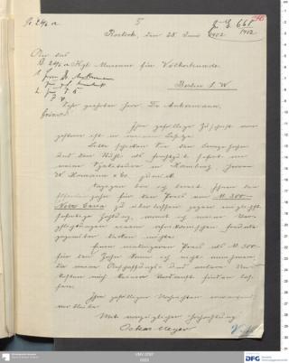 An archival document representing a Correspondence of 2 page(s)