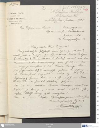 An archival document representing a Correspondence of 2 page(s)
