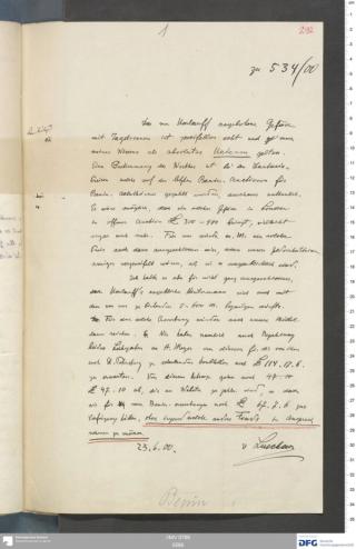 An archival document representing a Correspondence of 2 page(s)