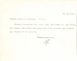 An archival document representing a Correspondence of 1 page(s)