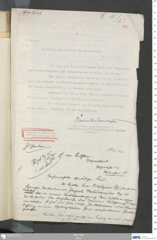 An archival document representing a Correspondence of 2 page(s)