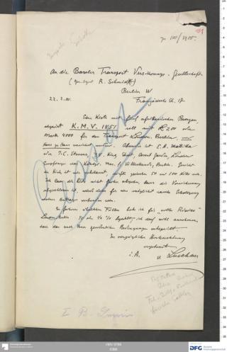 An archival document representing a Correspondence of 2 page(s)