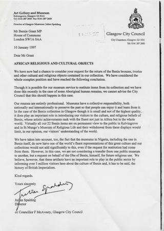 An archival document representing a Correspondence of 1 page(s)