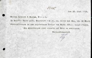 An archival document representing a Correspondence of 1 page(s)