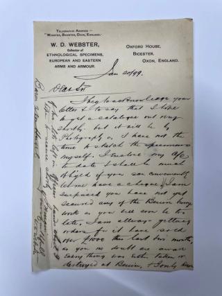 An archival document representing a Correspondence of 1 page(s)