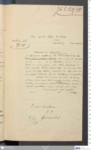 An archival document representing a Correspondence of 2 page(s)