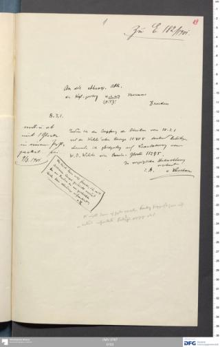 An archival document representing a Correspondence of 2 page(s)
