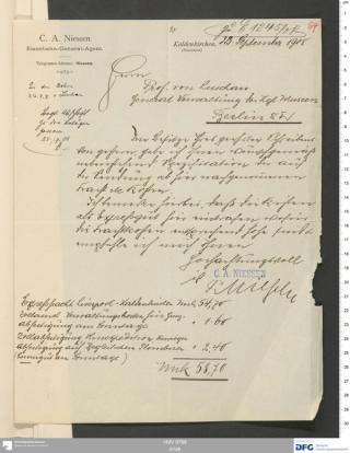An archival document representing a Correspondence of 2 page(s)