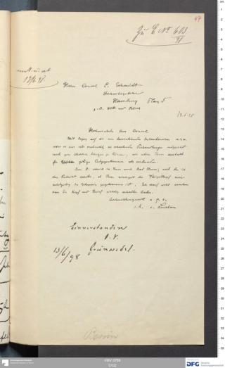An archival document representing a Correspondence of 2 page(s)