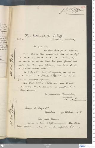 An archival document representing a Correspondence of 2 page(s)