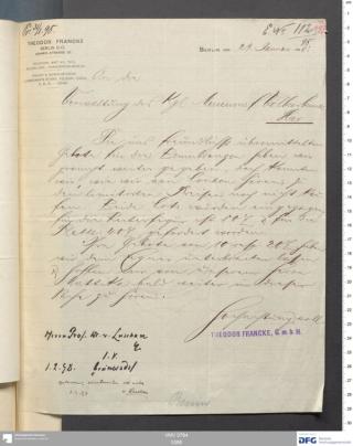An archival document representing a Correspondence of 2 page(s)