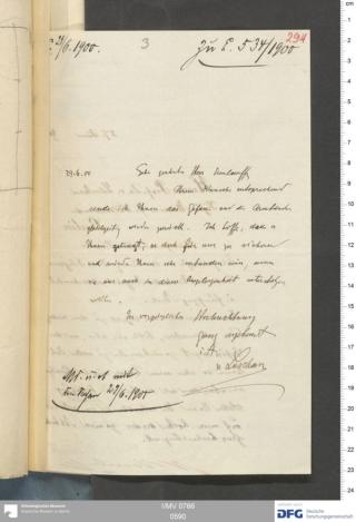 An archival document representing a Correspondence of 1 page(s)