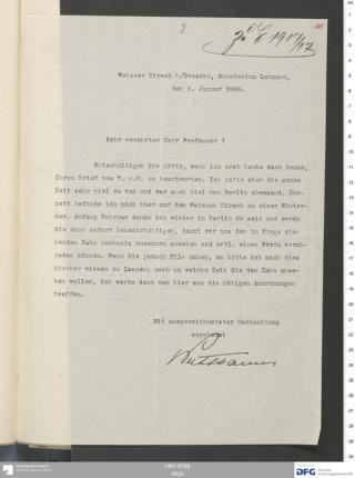 An archival document representing a Correspondence of 2 page(s)