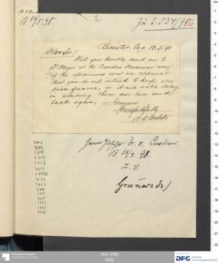 An archival document representing a Correspondence of 2 page(s)