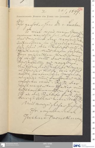 An archival document representing a Correspondence of 2 page(s)