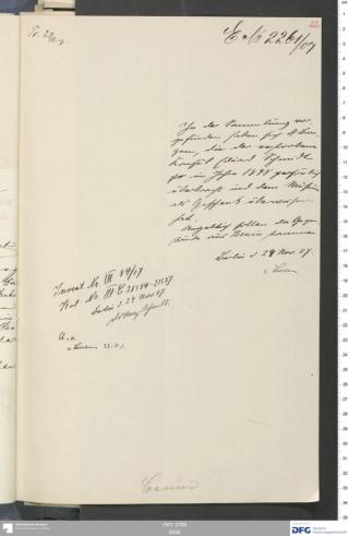 An archival document representing a Correspondence of 2 page(s)