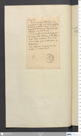An archival document representing a Correspondence of 1 page(s)