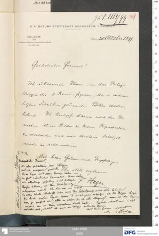 An archival document representing a Correspondence of 2 page(s)