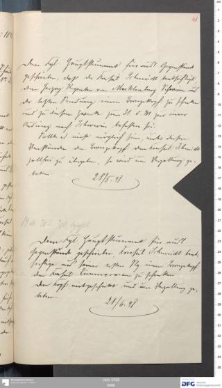 An archival document representing a Correspondence of 2 page(s)