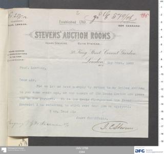 An archival document representing a Correspondence of 2 page(s)