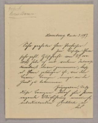 An archival document representing a Correspondence of 2 page(s)