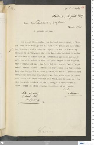 An archival document representing a Correspondence of 2 page(s)