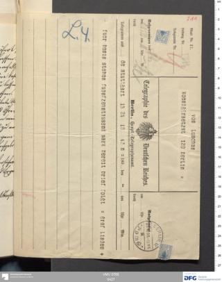 An archival document representing a Correspondence of 2 page(s)