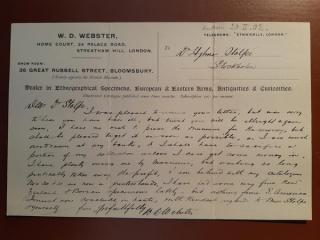 An archival document representing a Correspondence of 1 page(s)