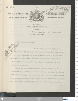 An archival document representing a Correspondence of 2 page(s)