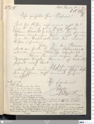 An archival document representing a Correspondence of 2 page(s)