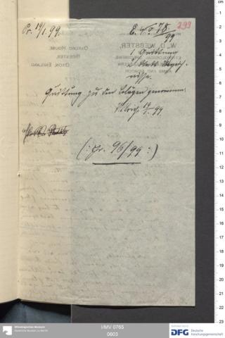 An archival document representing a Correspondence of 2 page(s)