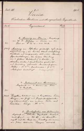 An archival document representing a Inventories of 1 page(s)